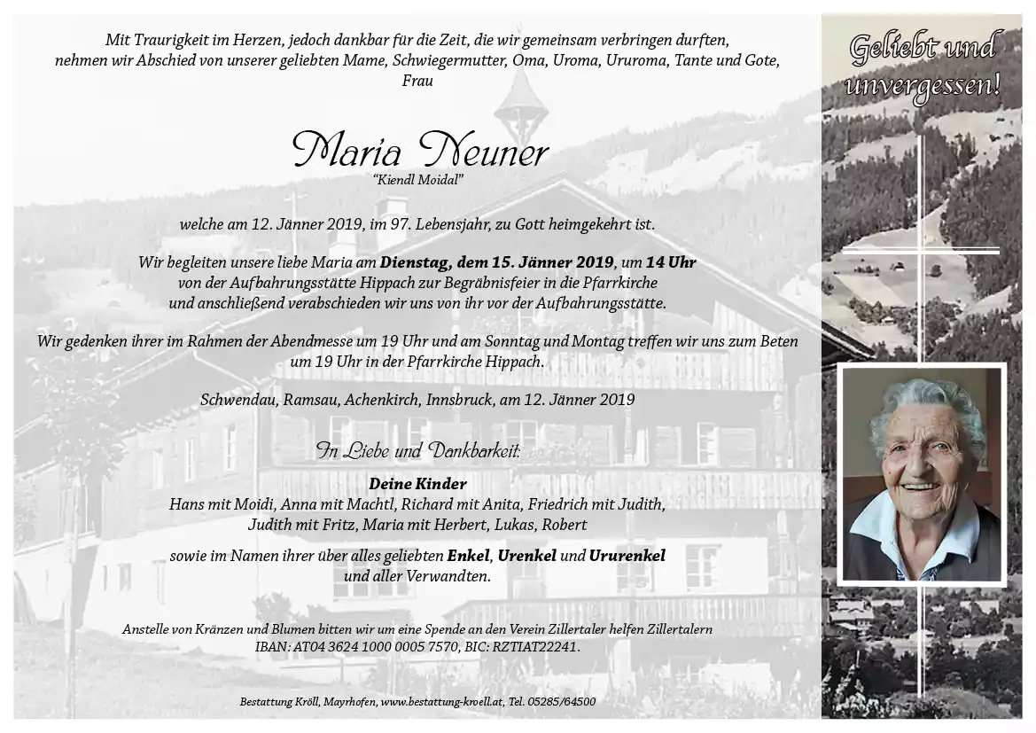 Parte von Maria Neuner